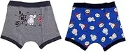 [Disney] Boys Boxer Briefs Underwear Set of 2, 100% Cotton, Cars Baymax Donald Duck