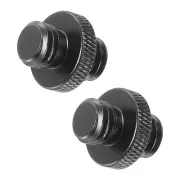 Mic Stand Adapter 3/8 Male to 3/8 Male Tripod Screw Double Sides Black 2 Pack