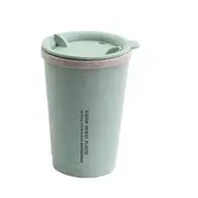 2Pcs Water Cup coffee cup Travel Mug Leakproof Double-wall Insulation Wheat Fiber Straw Coffee Cup for Travel office walking