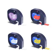 4PK Refills Plastic Label Tape for DYMO LetraTag 16952 91331 91332 91333 White