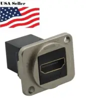 Panel mount HDMI connector flange mount panel jack