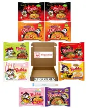 Samyang Buldak Hot Spicy Chicken Ramen Noodle Korean Stir-Fried Ramen (10, 1 ...