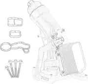 AULINK 11428596283 Engine Oil Cooler and Oil Filter Housing For 2016-2022 BMW 230i 330i GT 430i 530e 530i 740e xDrive, 330e, 430i Gran Coupe, X3, X4, Replaces 11428576429 11428586673 11428593771