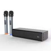 Pure Acoustics Sing Bar Bluetooth Karaoke Speaker w/2 Wireless UHF Microphones