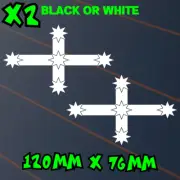 Eureka Stockade Flag X2 Sticker Car Decal Southern Cross Ute 4x4 Aussie Vinyl