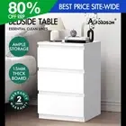ALFORDSON Bedside Table Nightstand 3 Drawers Side End Table White