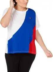 Tommy Hilfiger Sport Womens Plus Fitness Workout Pullover Top