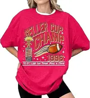 [Generic] Work Out Shirt Friends TV Show Tee Football Trophy Graphic Tee Retro 1996 Geller Bowl Shirt Shirt Funny Thanksgiving Football Shirt
