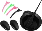 Ipetboom Hair Dye Tools Sectioning Clips Ear Caps Bowl 8pcs Set Hair Coloring Kit Random Color