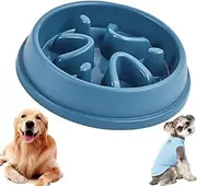 Esforzarse Slow Feeder Dog Bowls, Preventing Choking Slow Eating Pet Bowl, Dog Puzzle Feeder Interactive for Bloat Prevention,Slow Feeding Dog Bowl Pet for Large, Medium, Small Breed Dogs(Blue)