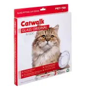 Pet-Tek Glass Fitting Cat Door Original Clear 27cm