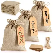 25 Sets Reusable Burlap Gift Bags with Drawstring 5x7 Inch Party Favor Gift Bags