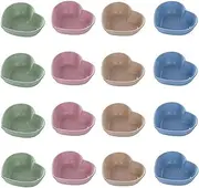 16pieces Heart-Shaped Bowl Dipping Bowl Plate Multifunctional Salad Bowl Appetizer Plate, Cute Heart-Shaped Sauce Dish, Suitable for Seasoning Appetizer Tomato Sauce Salad Dressing