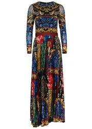 Alice + Olivia Ivey Printed Mesh and Satin Maxi Dress - Multicoloured - 12 (UK16 / XL) 12 (UK16 / XL)