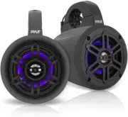 Waterproof Marine Wakeboard Tower Speakers - 4 Inch Dual Subwoofer Speaker Set W