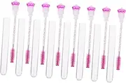 WRITWAA 8pcs DIY Eyelash Applicator Set Diamond Tube Mascara Wands and Brushes for Women and Handle for Comfortable Use for Travel and Makeup Application
