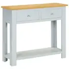 Console Table 83x30x73 cm Solid Oak Wood Modern Furniture Home Decor Livin 88635