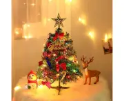 Christmas Tree 60Cm, Artificial Christmas Tree With Ornaments, Fir Tree For Desk Table Office Decoration (Christmas Tree)