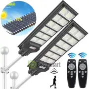 2Grande 1200W Solar LED Luzs Exterior Luces Focos Lamparas De Calle Brillo Lleno