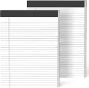 DORFAS Legal Pads 8.5 x 11 Basic White 8.5” x 11.75” Wide Ruled Note Pads, 21 Pound Pads of Paper Letter Size Legal Pad, 50 Sheets per Notepad, 2 Pack Perforated Writing Pads for Office, School