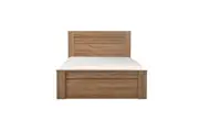 Design Square Modern Wooden Bed Frame Double Size W/ Headboard- Dark Oak