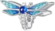 [Teleye] Exquisite Dragonfly Charm 925 Sterling Silver Charm Fits For Pandora Bracelet Necklace,BSC859, Cubic Zirconia, Created Cubic Zirconia