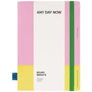 Any Day Now Bound Brights A5 Ruled Notebook Pink and Yellow