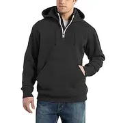 Men's Zip Up Hoodie Hoodie Zip Sweatshirt Black Wine Navy Blue Blue Dark Green Hooded Plain Zip Up Front Pocket Quarter Zip Sports Outdoor Casual Daily Street