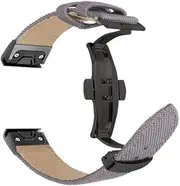 [RAYESS] 26 22mm Quick Release Nylon Straps For Garmin Fenix 6 6X 6S 5X 5 5S 3 3HR Forerunner 935 945 Easyfit Butterfly Buckle Wirstbands
