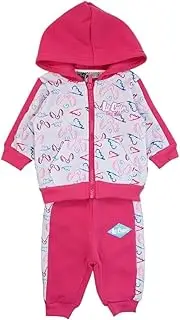 [LEE COOPER] Baby Girls Jogging Bébé Fille Tracksuit, Fuchsia, 3 Months, fuchsia, 3 Monate