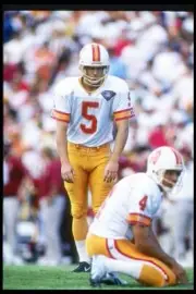Kicker Michael Husted Tampa Bay Buccaneers prepares to kick the- 1994 Old Photo