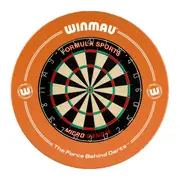 Formula Sports Micro Band 3 Dart Board and Winmau Printed Orange Dartboard Surround Set