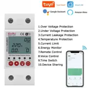 2P 63A WiFi Smart Earth Leakage Over Under Voltage Protector Relay Device Switch