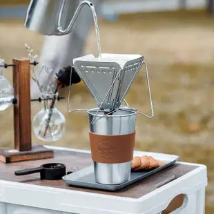 良優宜品攜帶式露營手沖咖啡咖啡組  戶外咖啡折疊濾杯 不鏽鋼手沖壺 咖啡壺帶濾紙咖啡器具