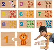 Learning Number Puzzles,1-10 Wooden Math Manipulatives Games | Educational Counting Toys, Award Winning Early Learning Tool, Homeschool Supplies for Holiday