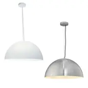 Olive Pendant Light in Brushed Chrome or White