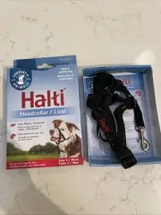 HALTI HEADCOLLAR SIZE 2 BLACK STOPS PULLING NEW OPEN BOX 14-19” Staffie Shar Pei
