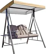 Swing Chair Canopy Replacement, 3 Seate Replacement Canopy for Swing 190T Polyester Material All Weather Protection Porch Swings