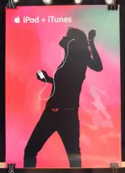 Original Vintage Apple iPod AD Poster Silhouette 60 cm W x 85 cm H Rare MINT