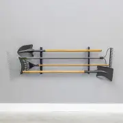 Garden Iron Tools Storage Rack Rake Organizer Bracket Support Heavy Duty Sturdy