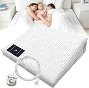 Grounding Bed Sheet, Earthing Sheets, Grounding Mat for Bed With 5% Silver Fiber & 95% Organic Cotton, Grounded Bed Sheet, Earthing Blanket Improved Sleep, Reduced Anxiety 99x203cm