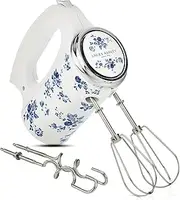 Laura Ashley China Rose 300W Kitchen Hand Mixer Electric Whisk for Baking with 5 Variable Speeds. Easy to Clean Hand Held Cake Mixer with Beaters