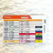 ECG/EKG Rhythm Pocket Card, Double Sided EKG Cardiac Badge Card Lab Value