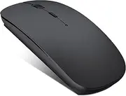 QYFP Bluetooth Mouse, Rechargeable Lightweight Wireless Mouse Compatible with MacBook Pro/Air/Android/iOS Tablet/Laptop/PC/Mac/Computer, Black