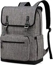 [VASCHY] Vintage Water Resistant Backpack for Men Women 15.6 inch Laptop Backpack for Business,College,Travel Casual Daypack