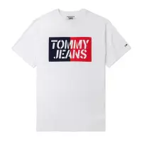 在飛比找Yahoo奇摩購物中心優惠-Tommy Hilfiger 熱銷印刷文字圖案短袖T恤-白色