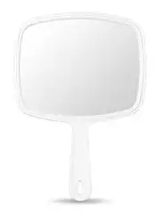 Hand Mirror, Handheld Mirror with Handle, American White