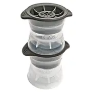 2pc Tovolo Sphere Ice Mould Set w/ Leak-Proof Silicone Cap Kitchen Barware