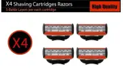 4 Shaving Razor Cartridges Blade compatible with gillette fusion proglide power