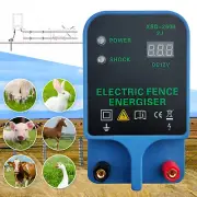 DC 12V 10KM New Blue Electric Fence Energizer Fencing Controller Livestock